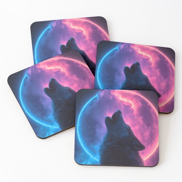 Item preview, Howling Wolf Cosmic Moon Art designed and sold by InkmotiveStudio.