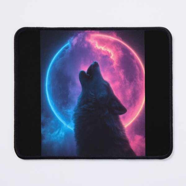 Item preview, Howling Wolf Cosmic Moon Art designed and sold by InkmotiveStudio.