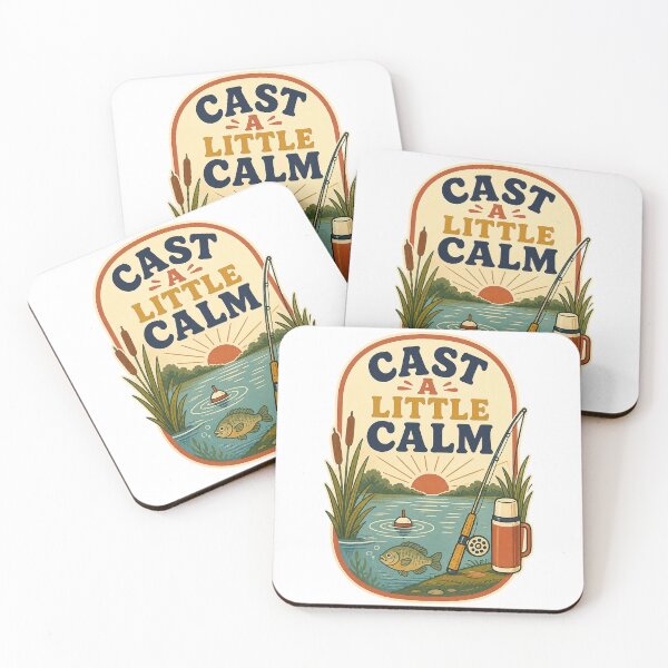 Item preview, Cast A Little Calm Fishing Art designed and sold by CheerfulNest.