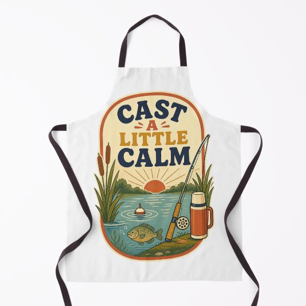 Item preview, Cast A Little Calm Fishing Art designed and sold by CheerfulNest.