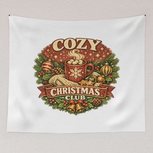 Item preview, Cozy Christmas Retro Holiday Club Christmas Design designed and sold by LiviuGligoros.