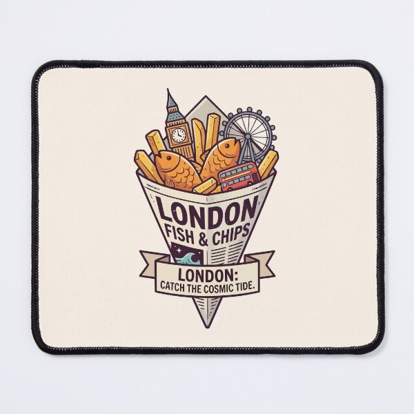Item preview, London Fish and Chips Cosmic Tide Big Ben designed and sold by Amir Faysal.
