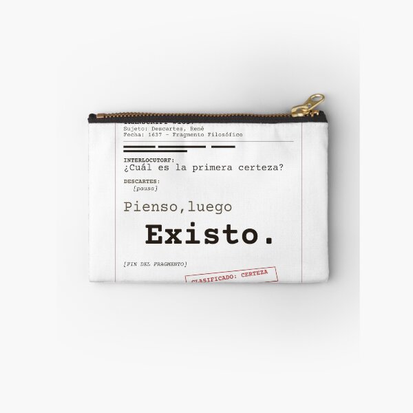 Item preview, I think, therefore I am. Descartes transcript (clear Spanish) designed and sold by Will-to-Power.