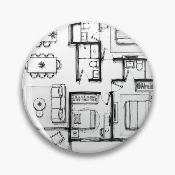 Item preview, Architectural Project ’26 — Black and White Urban Sketch designed and sold by Floresdelimao.