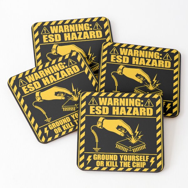 Item preview, Warning ESD Hazard Ground Yourself Electronics Engineer designed and sold by ThirdShiftLab.