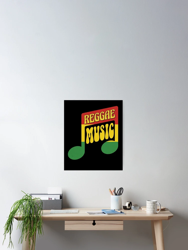 Thumbnail 2 of 3, Poster, Reggae Music in Rasta Colors designed and sold by RastaColors.