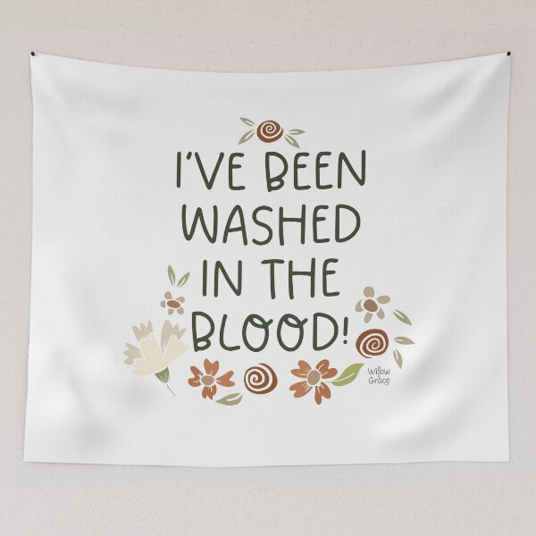 Item preview, Washed in the Blood - dark  designed and sold by Willow & Grace Designs.