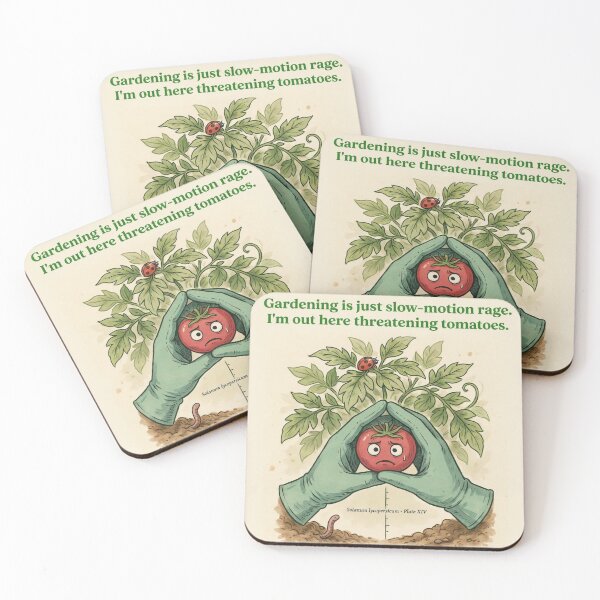 Item preview, Funny Gardening Shirt – Threatening Tomatoes – Sarcastic Plant Mom Gift for Gardeners designed and sold by FurryPrintLab-FurryPrintLabDesign.