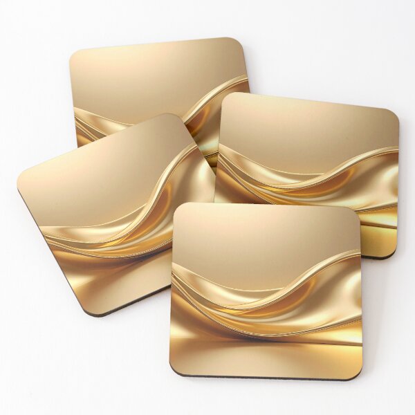 Item preview, Abstract Flowing Liquid Gold Wave Artwork designed and sold by BetweenForms.