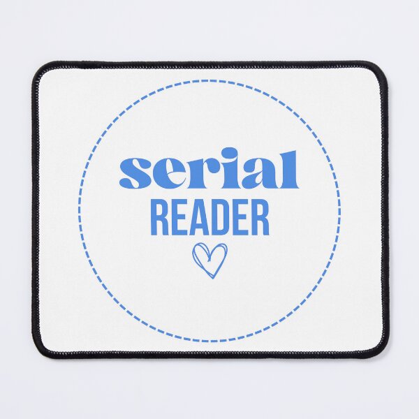 Item preview, Serial Reader Blue Aesthetic - Cute Book Lover Badge Design designed and sold by LunnaAtica.