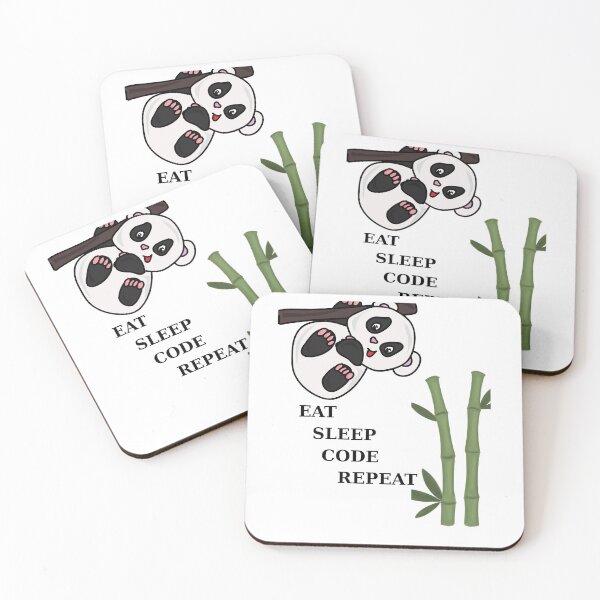 Item preview, Cute Panda Eat Sleep Code Repeat designed and sold by ascetiquee.