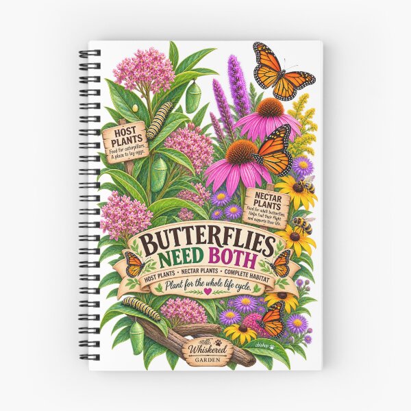 Item preview, Butterflies Need Both...Host Plants & Nectar Plants designed and sold by Whiskered Garden Studio.