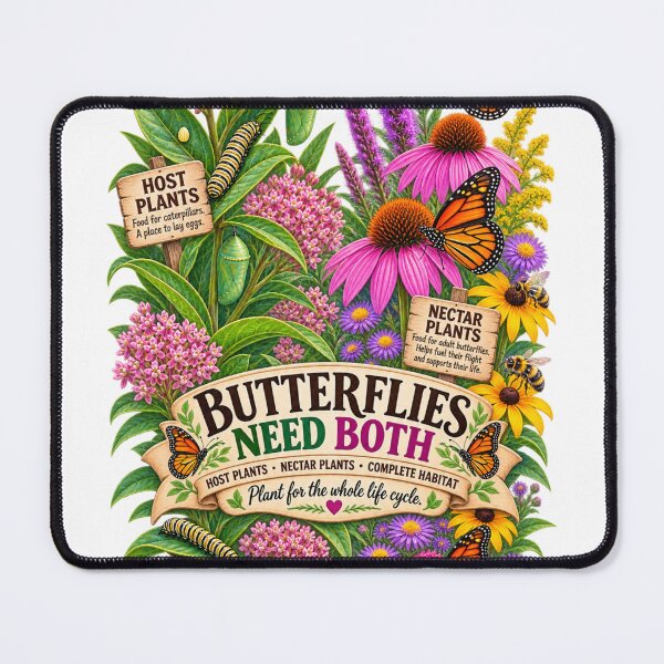 Item preview, Butterflies Need Both...Host Plants & Nectar Plants designed and sold by Whiskered Garden Studio.