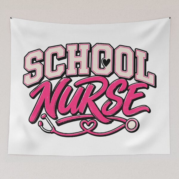 Item preview, School Nurse | Retro Pink Varsity School Nurse Design designed and sold by Sunday.Supply.
