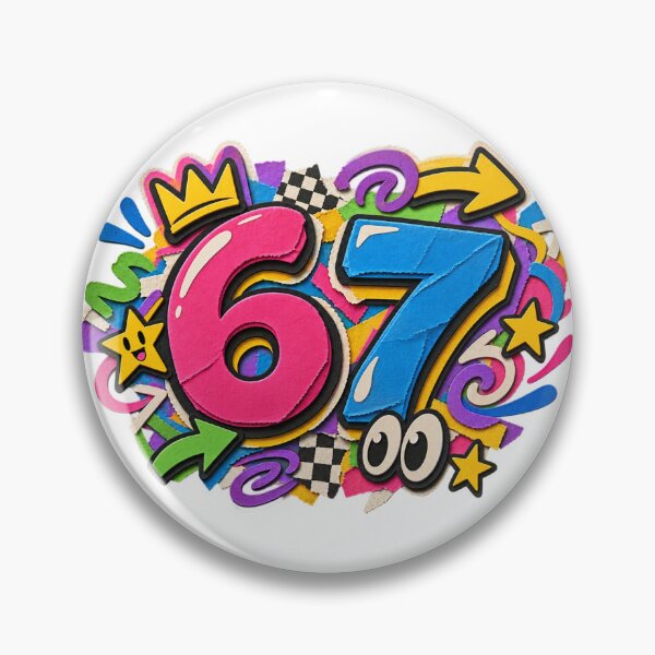 Item preview, 67 Number Colorful Paper Cutout Art designed and sold by Promoffy.