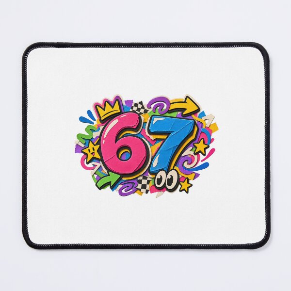 Item preview, 67 Number Colorful Paper Cutout Art designed and sold by Promoffy.