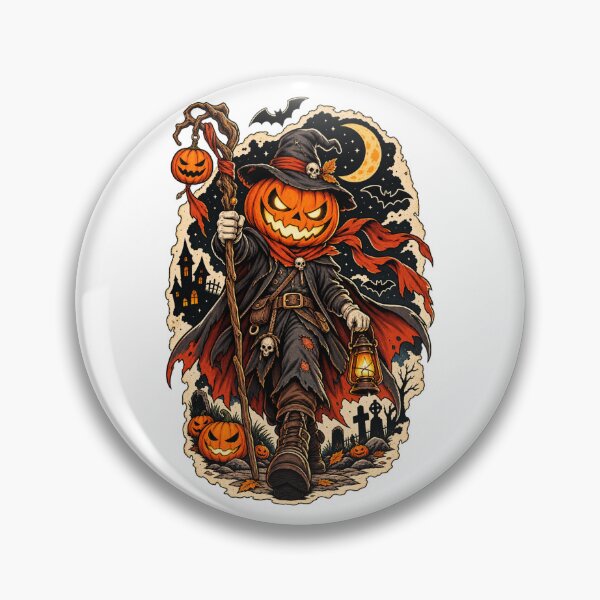 Item preview, Pumpkin Head Halloween Wizard Retro Gothic Horror designed and sold by afr-saad.