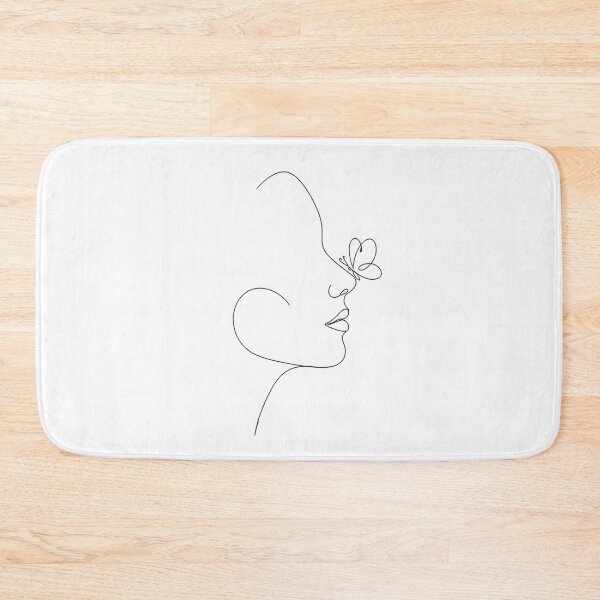 Item preview, Woman Face with Butterfly Line Art designed and sold by Nitta Studio.