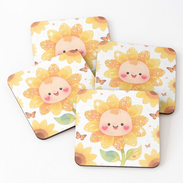 Item preview, Happy Kawaii Sunflower designed and sold by debbiedwarika.