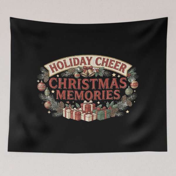 Item preview, Vintage Holiday Cheer Retro Christmas Memories Design designed and sold by LiviuGligoros.