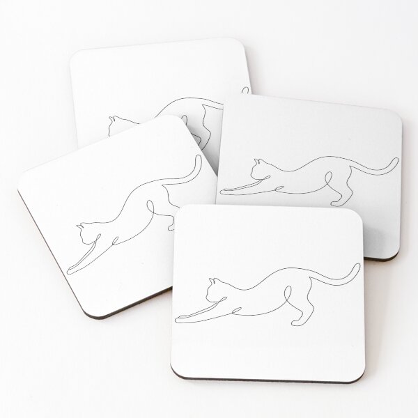 Item preview, Stretching Cat Line Art designed and sold by Nitta Studio.