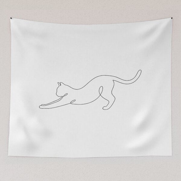 Item preview, Stretching Cat Line Art designed and sold by Nitta Studio.