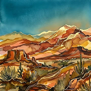 Artwork thumbnail, Desert Abstract  by GraphicsClub