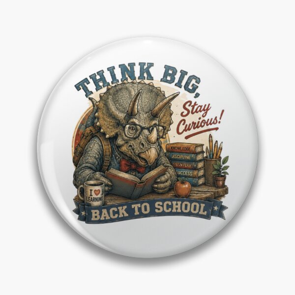 Item preview, ¡Triceratops vuelve al colegio! designed and sold by JonysCreativeDesigns.