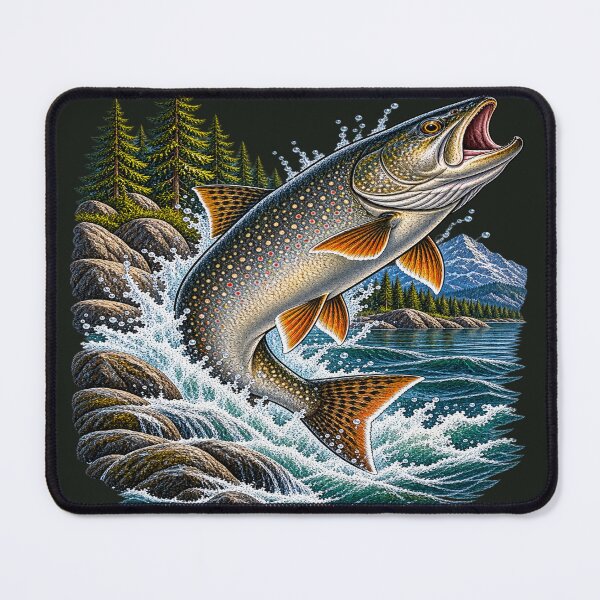 Item preview, Vintage Brook Trout – Premium Freshwater Fishing Illustration designed and sold by Northbound Trail.