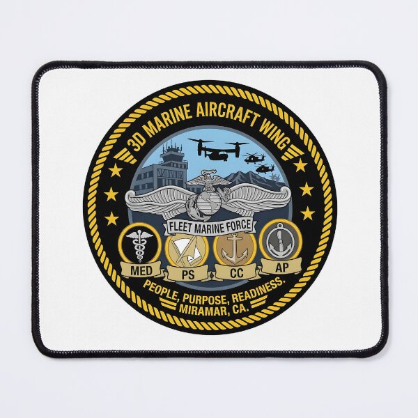 Item preview, USMC 3rd Marine Aircraft Wing Miramar Emblem designed and sold by CharlieDesings.