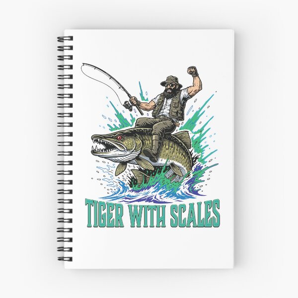 Item preview, Tiger With Scales Tiger Muskie cartoon illustraion  designed and sold by Art-Horizon.