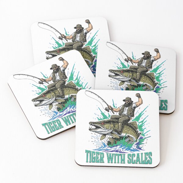 Item preview, Tiger With Scales Tiger Muskie cartoon illustraion  designed and sold by Art-Horizon.