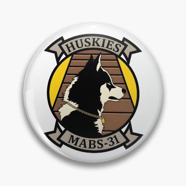 Item preview, USMC Marine Air Base Squadron 31 MABS-31 Huskies Emblem designed and sold by CharlieDesings.