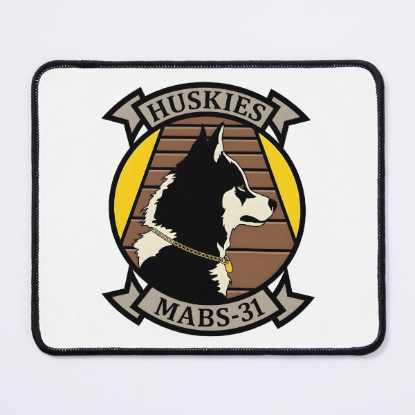 Item preview, USMC Marine Air Base Squadron 31 MABS-31 Huskies Emblem designed and sold by CharlieDesings.