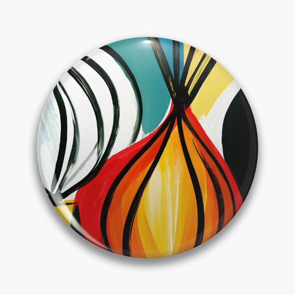 Item preview, Abstract Onion Still Life with Colorful Bottle and Bold Contemporary Kitchen Art in Dynamic Geometry designed and sold by OlfactoART Studio.