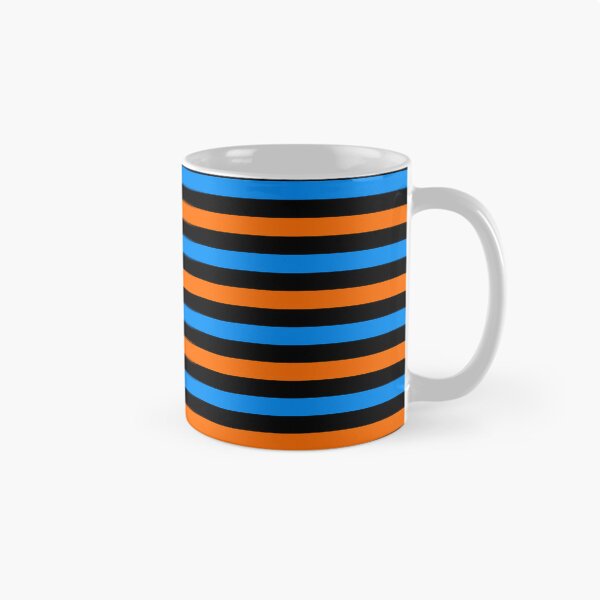 Item preview, Orange And Blue Stripes Design Black  designed and sold by PatternTitan.