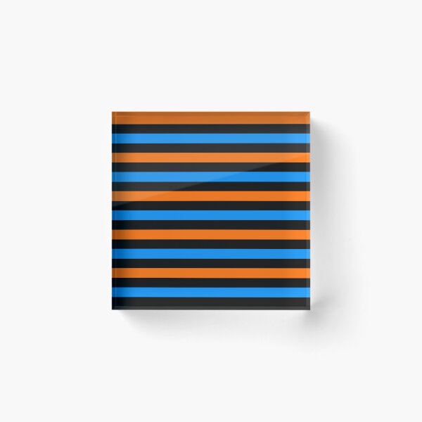 Item preview, Orange And Blue Stripes Design Black  designed and sold by PatternTitan.