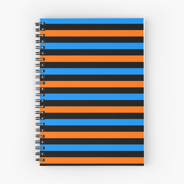 Item preview, Orange And Blue Stripes Design Black  designed and sold by PatternTitan.