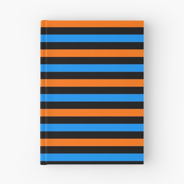 Item preview, Orange And Blue Stripes Design Black  designed and sold by PatternTitan.