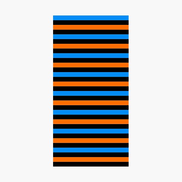 Item preview, Orange And Blue Stripes Design Black  designed and sold by PatternTitan.