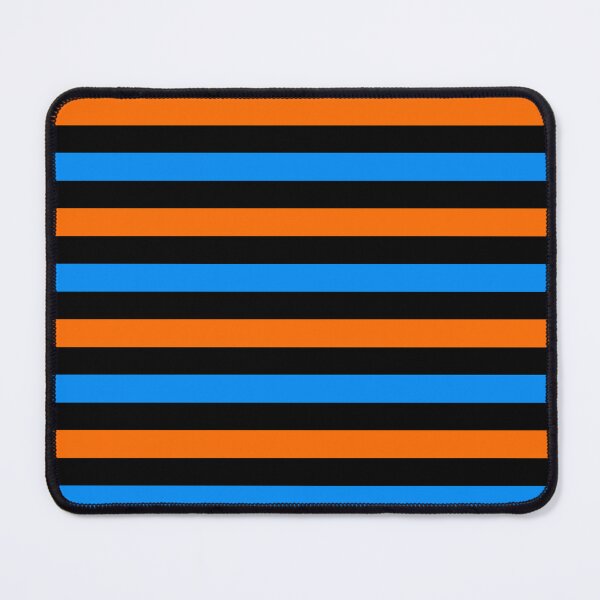Item preview, Orange And Blue Stripes Design Black designed and sold by PatternTitan.