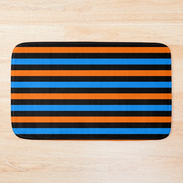 Item preview, Orange And Blue Stripes Design Black  designed and sold by PatternTitan.