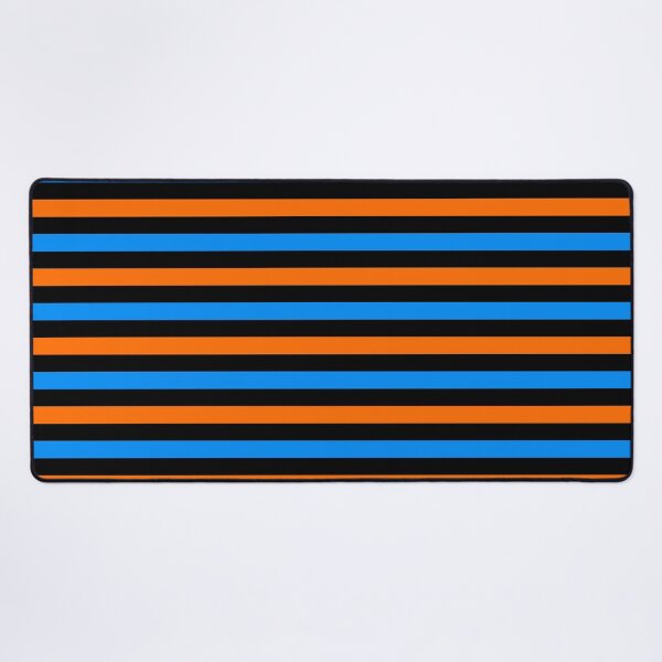 Item preview, Orange And Blue Stripes Design Black  designed and sold by PatternTitan.