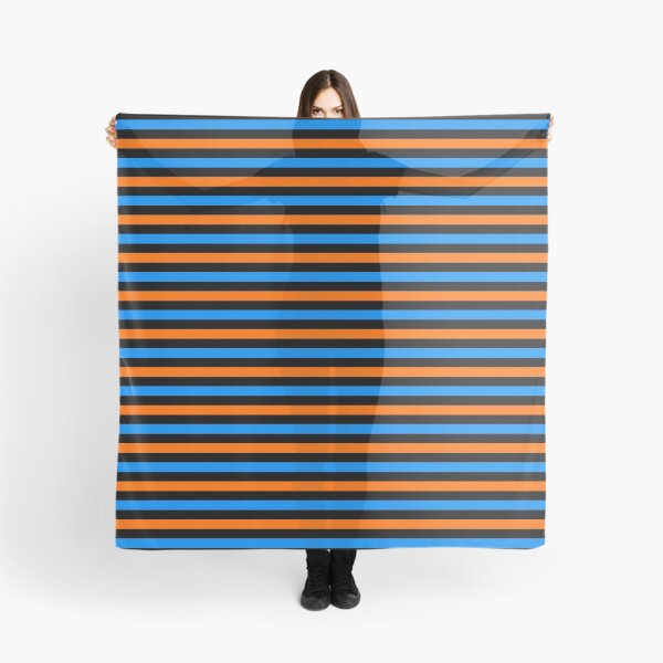 Item preview, Orange And Blue Stripes Design Black designed and sold by PatternTitan.