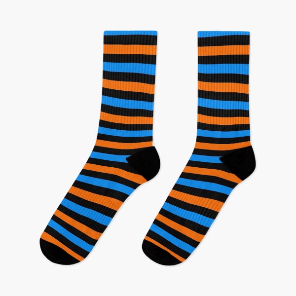 Item preview, Orange And Blue Stripes Design Black  designed and sold by PatternTitan.