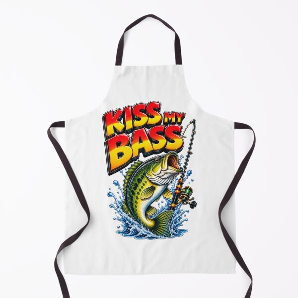 Item preview, Kiss My Bass Fishing Funny Bass Fishing Rod & Splash designed and sold by RawEdgeStudios.