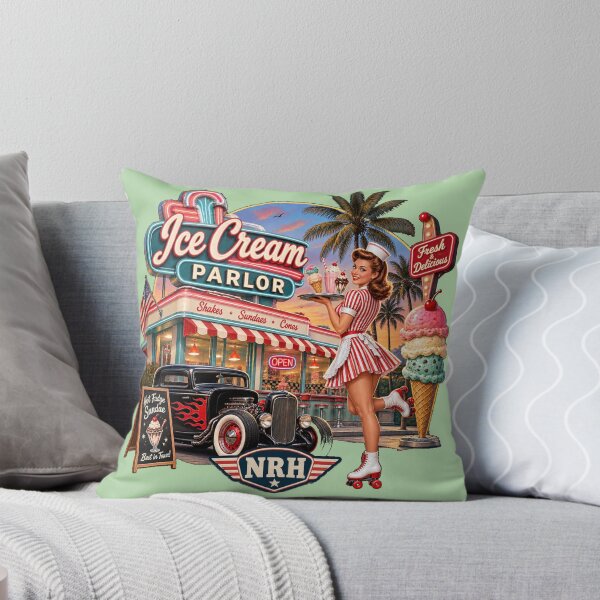 Item preview, Vintage NRH Ice Cream Parlor Metal Sign designed and sold by Normandy Road Heritage.