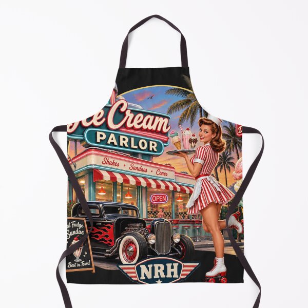 Item preview, Vintage NRH Ice Cream Parlor Metal Sign designed and sold by Normandy Road Heritage.