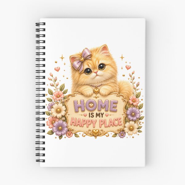 Item preview, Home Is My Happy Place – Cute Persian Cat Cozy Design designed and sold by HO•Designs.