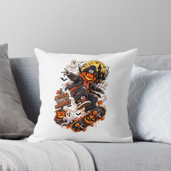 Item preview, Halloween Skateboard Pumpkin Head Skater Trick or Skate Streetwear designed and sold by afr-saad.
